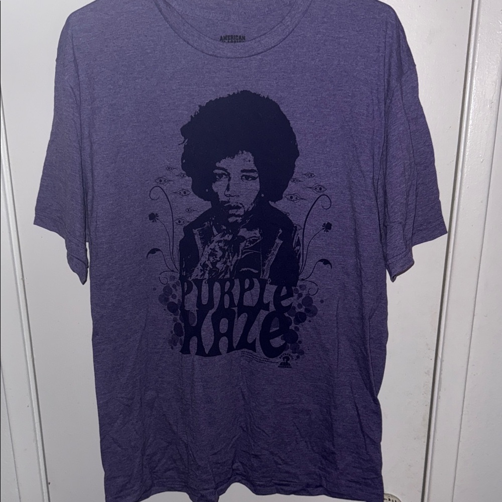 Purple Graphic Tee with Iconic Print